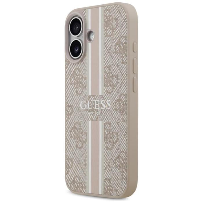 Guess - Guess iPhone 17 Mobilskal MagSafe 4G Printed Stripes - Rosa