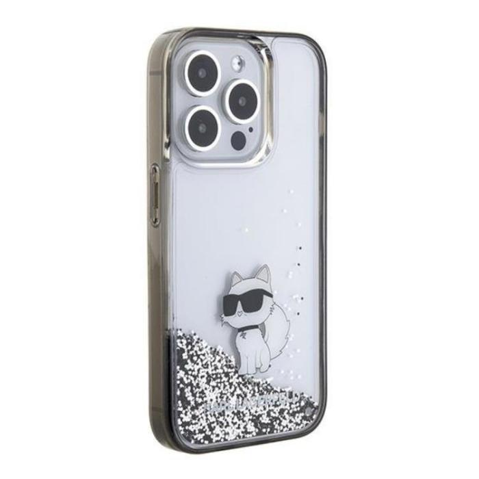 KARL LAGERFELD - KARL LAGERFELD iPhone 15 Pro Max Mobilskal Liquid Glitter Choupette