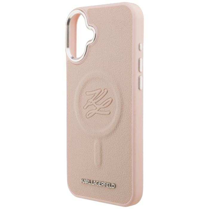 KARL LAGERFELD - Karl Lagerfeld Mobilskal För iPhone 16 Plus Magsafe Initial & Metal Logo