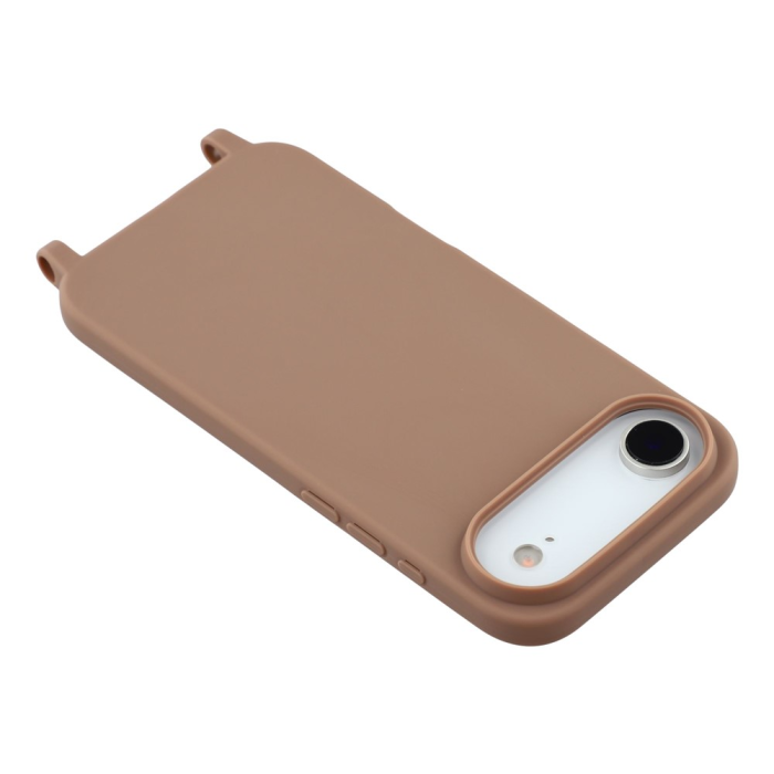A-One Brand - iPhone 17 Air Mobilskal TPU Shockproof med Lanyard - Brun