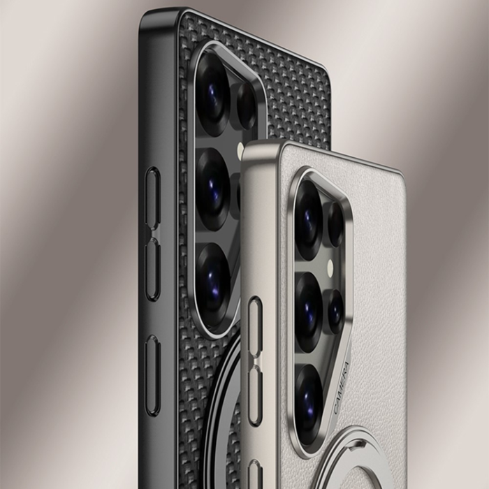 GKK - GKK Galaxy S25 Ultra Mobilskal MagSafe Kickstand Large Lens Cutout