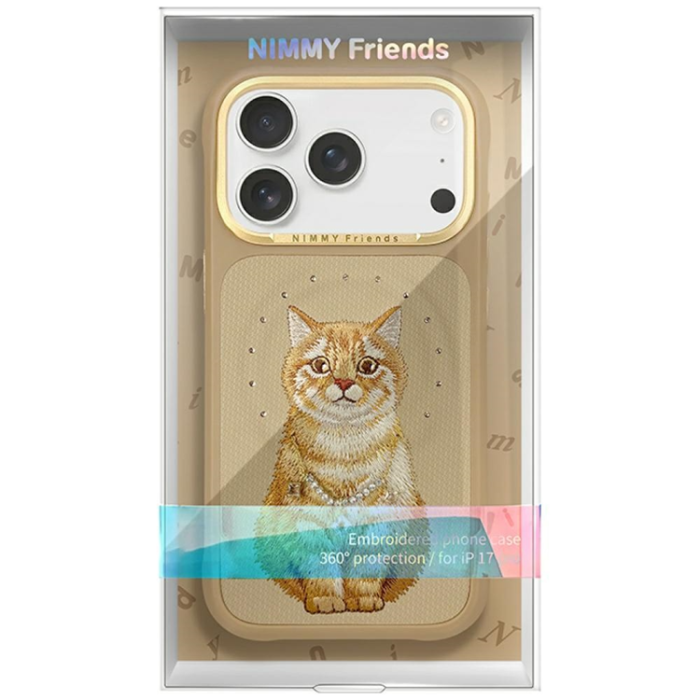 NIMMY - Nimmy Mobilskal För iPhone 17 Pro MagSafe Lucky Fashion Cat - Brun
