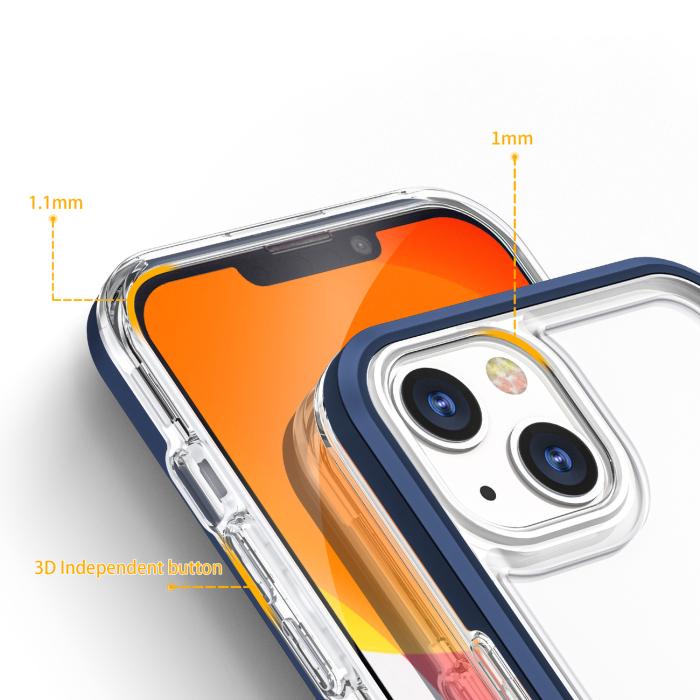 OEM - iPhone 13 Skal Clear 3in1 - Blå