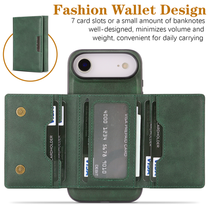 A-One Brand - iPhone Air Mobilskal MagSafe Kickstand Tri-fold Korthållare