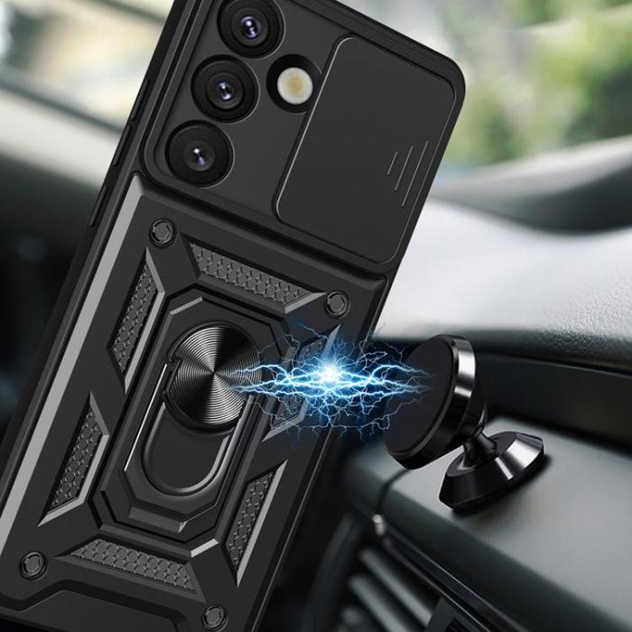 A-One Brand - Mobilskal för Galaxy S26 Hybrid Armor Camshield - Svart