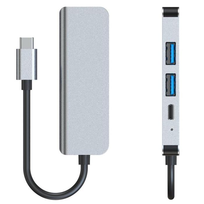 Tech-Protect - Tech-Protect V2-Hub Adapter 4in1 - Grå