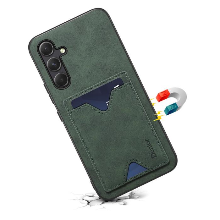 DENIOR - DENIOR Samsung Galaxy S23 FE Fodral Kortfodral KonstLäder Grön