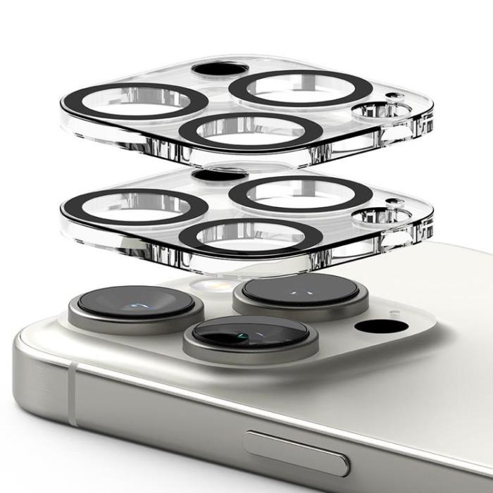 Ringke - [2-Pack] Ringke iPhone 16 Pro/16 Pro Max Kameralinsskydd Härdat glas - Clear