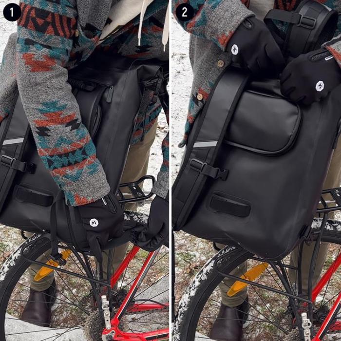 Wozinsky - Wozinsky Vattentät 2-in-1 Ryggsäck/ Cykelhållare 23 L - Röd