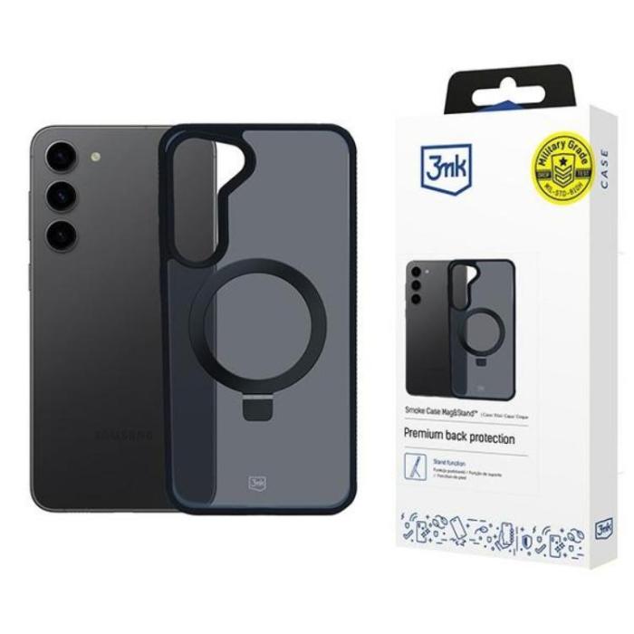 3MK - 3MK Galaxy S24 Plus Mobilskal MagSafe Smoke Stativ - Svart