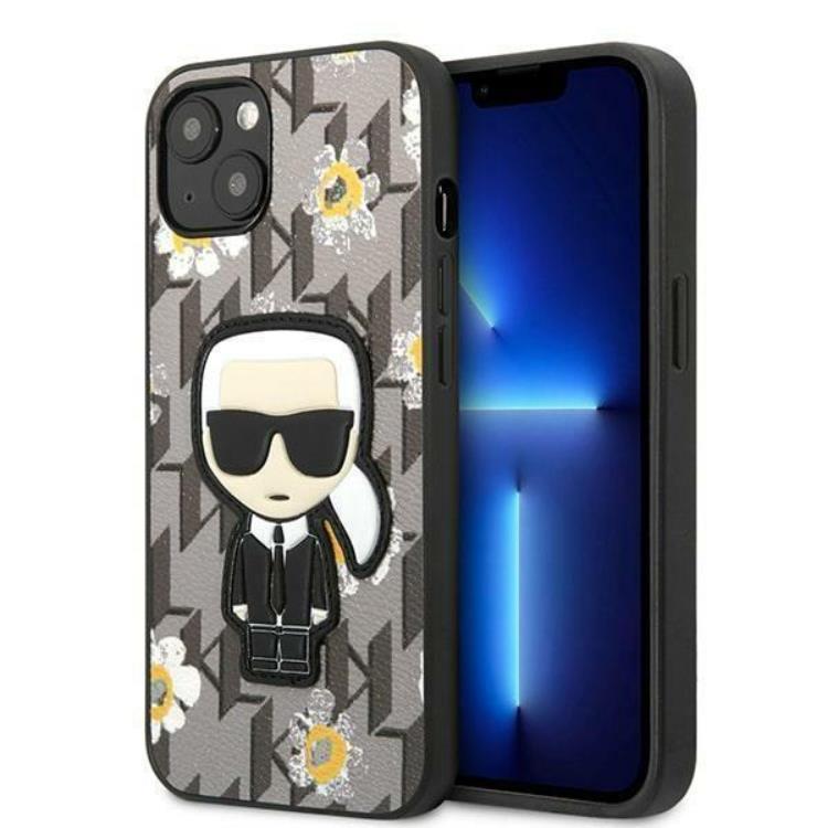 Karl Lagerfeld iPhone 13 mini Skal Flower Ikonik Karl - Grå | 2353 | AlltMobil