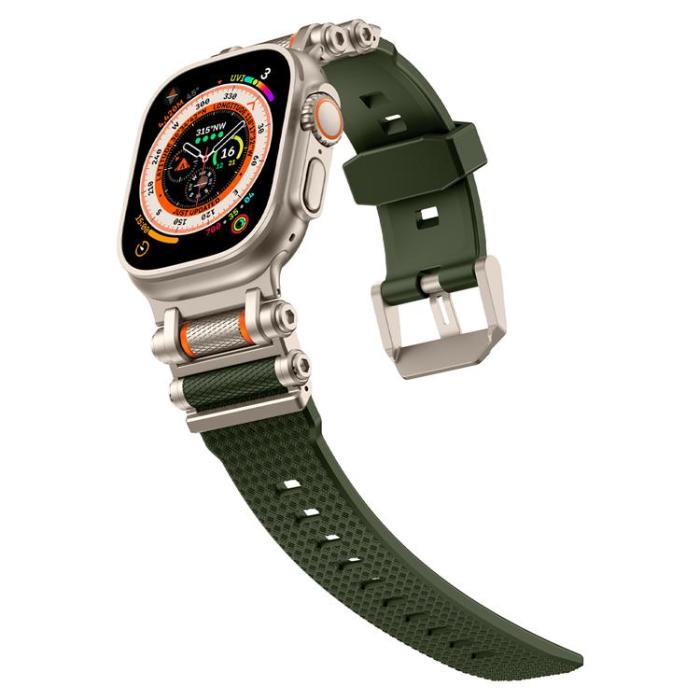 Boom of Sweden - Apple Watch Ultra 2 (49mm) Armband Rotation Axis Silikon - Grön