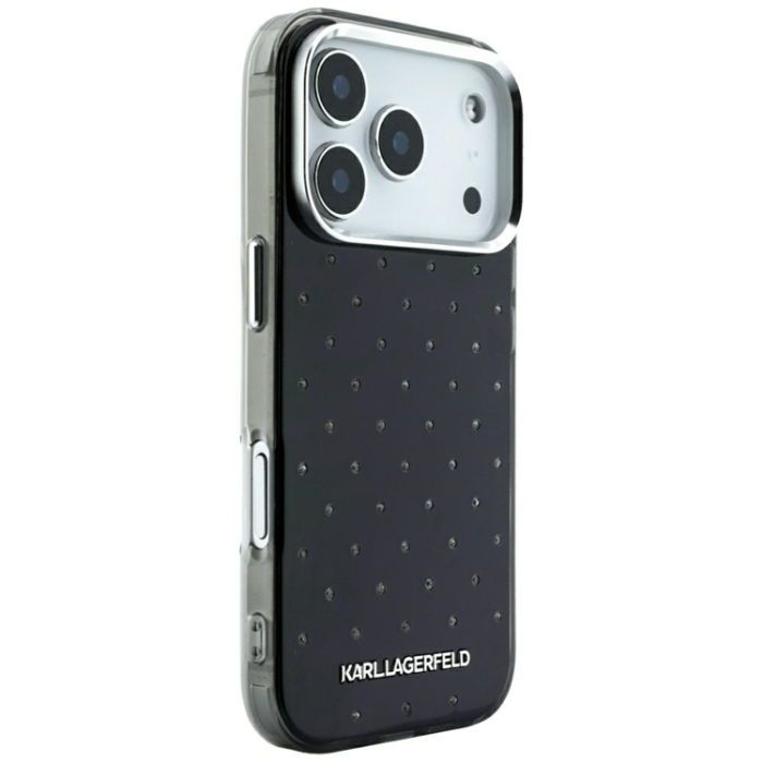 KARL LAGERFELD - Karl Lagerfeld Mobilskal För iPhone 18 Pro/17 Pro IML Rhinestones - Svart