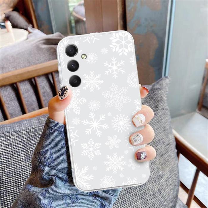 OEM - Samsung Galaxy A35 5G Skal TPU Julmönster Skydd - Snöflinga