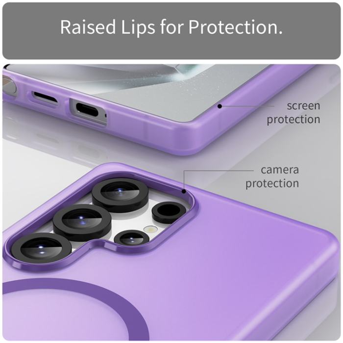 A-One Brand - Galaxy S25 Ultra Mobilskal MagSafe Slim Matte - Lila