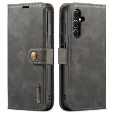DG.MING - DG.Ming Pl&aring;nboksfodral f&ouml;r Samsung Galaxy S26 &Auml;kta l&auml;der St&auml;ll - Gr&aring;