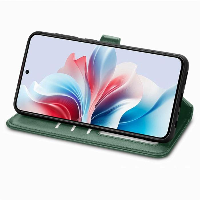 OEM - Plånboksfodral för Samsung Galaxy S26 Konstläder Ställ - Grön
