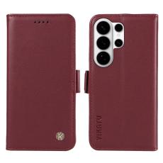 YIKATU - YIKATU Pl&aring;nboksfodral f&ouml;r Samsung Galaxy S26 Ultra Konstl&auml;der St&auml;ll - Vinr&ouml;d