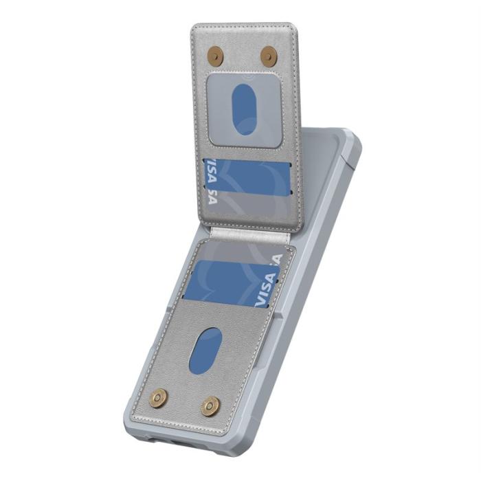 OEM - Mobilfodral för Samsung Galaxy S26 Kickstand Kortfack Konstläder - Silver