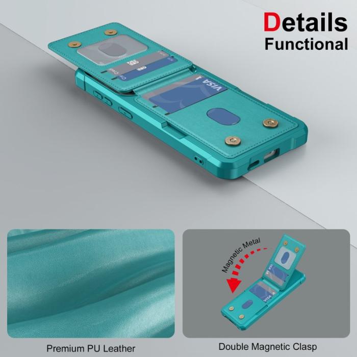 OEM - Mobilfodral för Samsung Galaxy S26 Kickstand Kortfack Konstläder - Grön