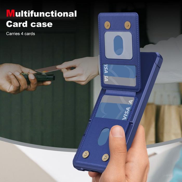 OEM - Mobilfodral för Samsung Galaxy S26 Kickstand Kortfack Konstläder - Mörkblå