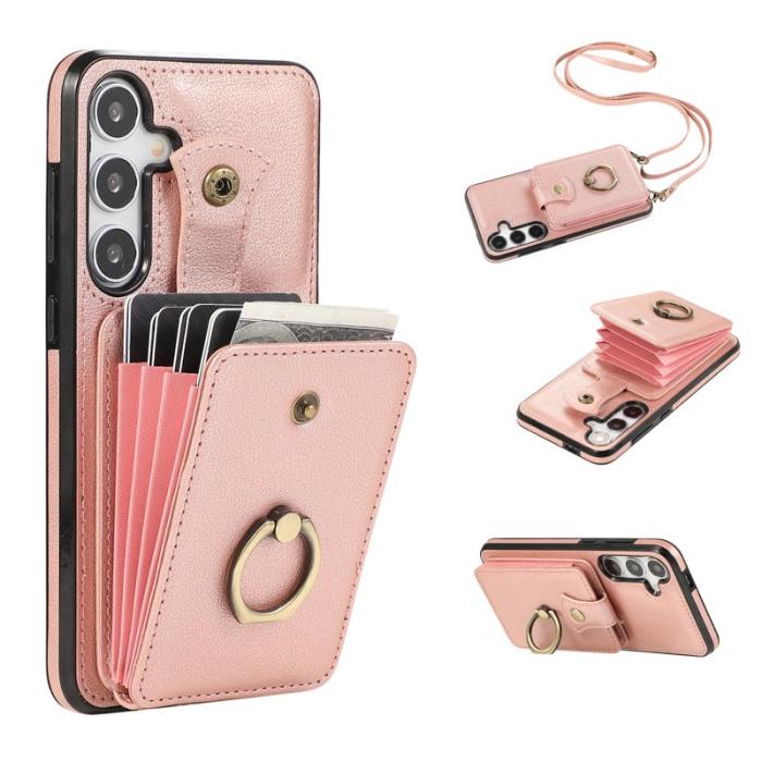 OEM - Mobilfodral för Samsung Galaxy S26 Plus Ringhållare Kickstand TPU - Roséguld