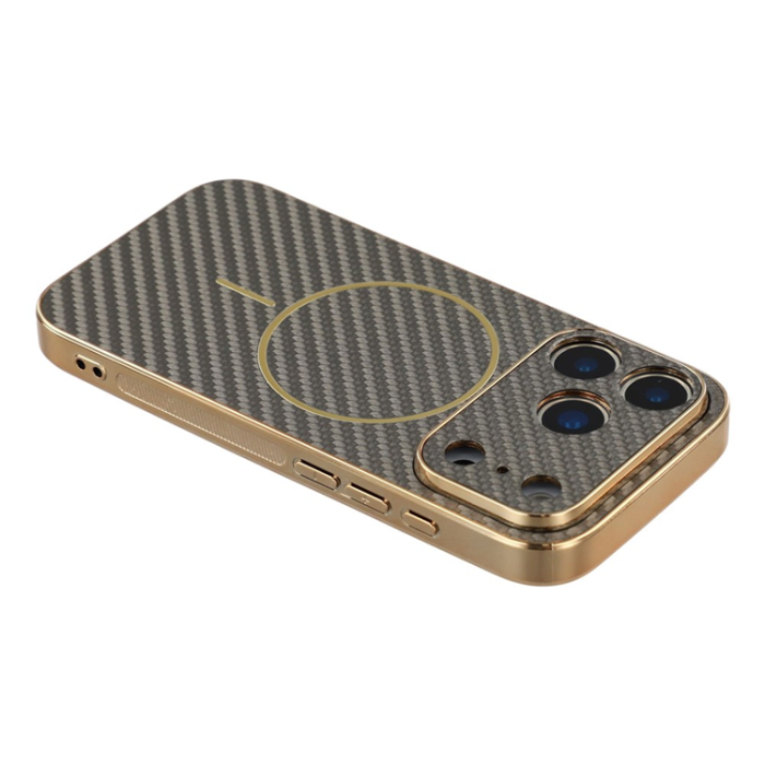 A-One Brand - iPhone 17 Pro Max Mobilskal MagSafe Carbon Fiber Electroplated