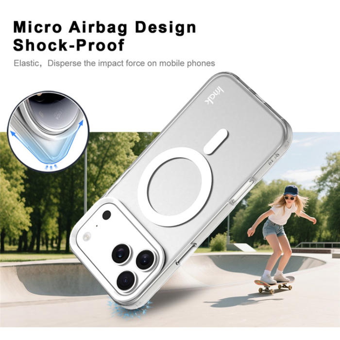Imak - IMAK iPhone 17 Pro Mobilskal MagSafe Anti Drop - Vit