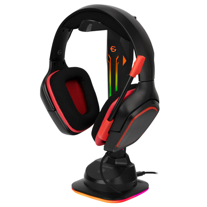EGOGEAR - EGOGEAR Headsetställ SAC1 RGB Med 4xUSB-portar och Type-C 1m