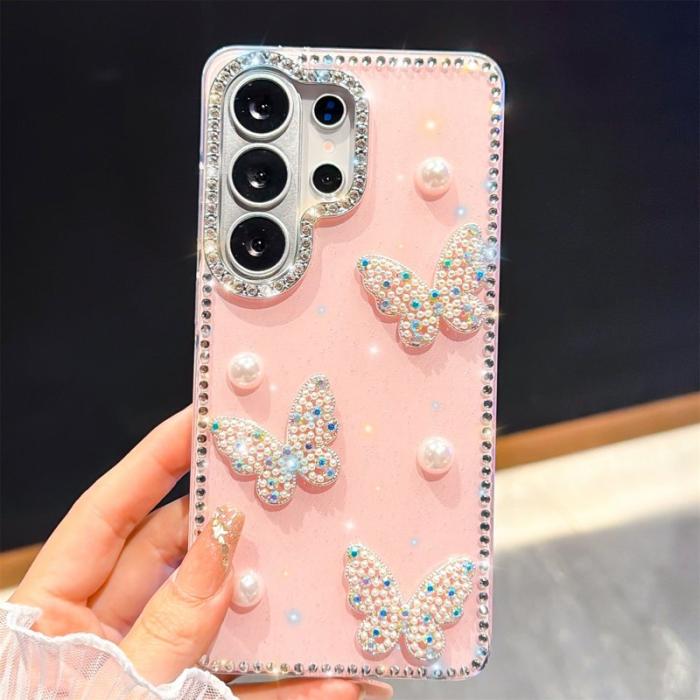 OEM - Mobilskal för Samsung Galaxy S26 Ultra TPU + PC - Glittrande Ljusrosa
