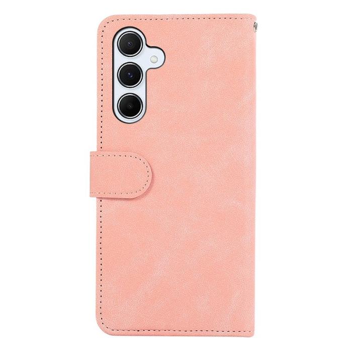 ABEEL - ABEEL Samsung Galaxy S25/S24 Plånboksfodral Konstläder RFID Skydd - Rosa
