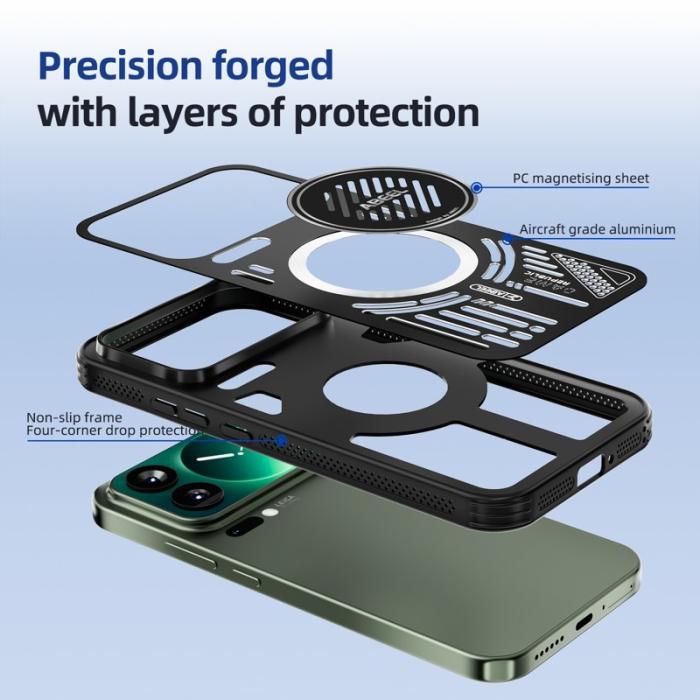 ABEEL - ABEEL Mobilskal till Xiaomi 17 Pro MagSafe TPU PC Aluminium - Blå