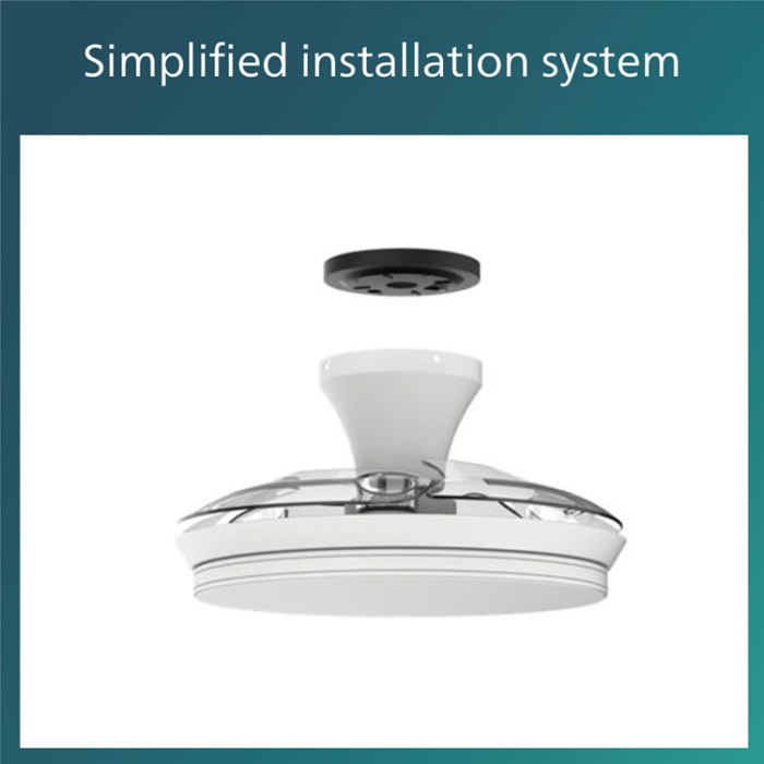 Philips - Philips Bliss Takfläkt med LED-belysning Varm-/kallvitt 4500 lm
