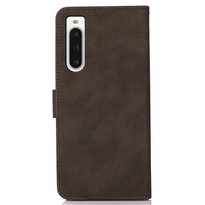 KHAZNEH - KHAZNEH Sony Xperia 10 V Plånboksfodral Textured Flip - Brun