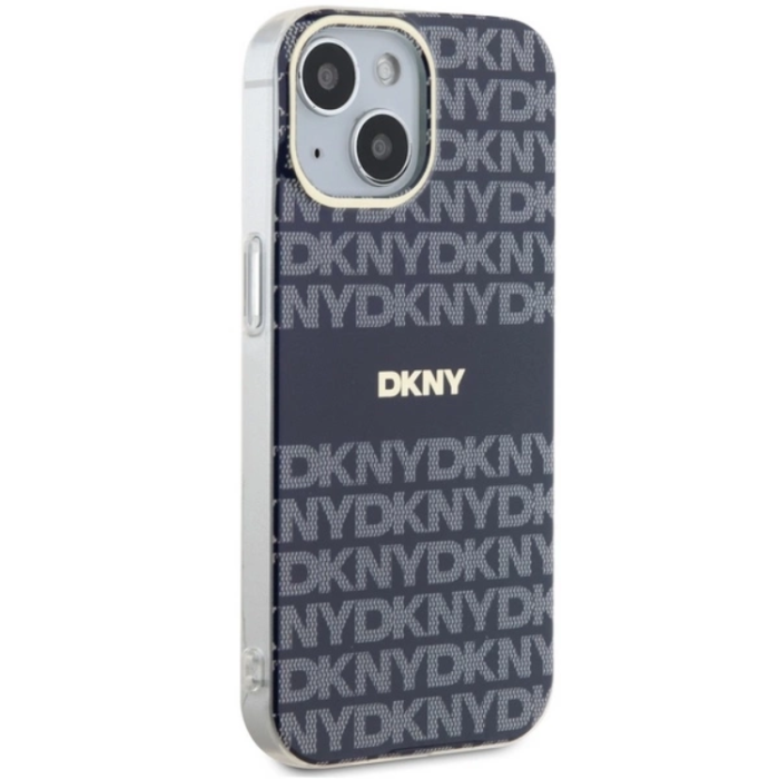 DKNY - DKNY iPhone 15/14/13 Mobilskal Magsafe IML Mono & Stripe - Blå