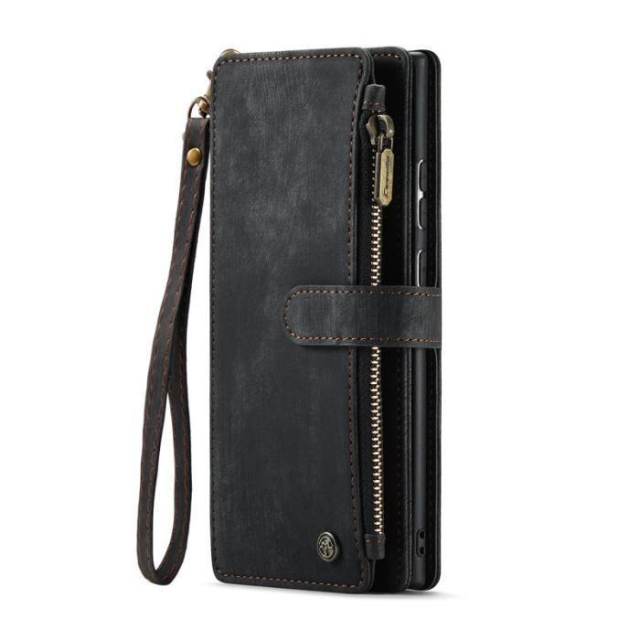 Caseme - CASEME Konstläder Plånboksfodral för Samsung Galaxy S25 Ultra - Svart