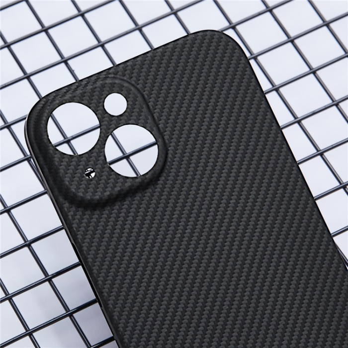 A-One Brand - iPhone 13 Mobilskal Magsafe Aramid Fiber 600D Fine - Svart