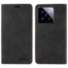 BETOPNICE - BETOPNICE 003 f&ouml;r Xiaomi 14 Pro Pl&aring;nboksfodral Konstl&auml;der - Svart