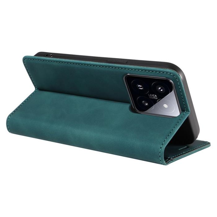 BETOPNICE - BETOPNICE 003 för Xiaomi 14 Pro Plånboksfodral Konstläder - Grön