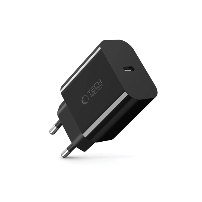 Tech-Protect - Tech Protect Väggladdare USB-C 20W - Svart