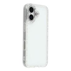 A-One Brand - iPhone 17 Mobilskal Rhinestone Edge - Glitter Transparent