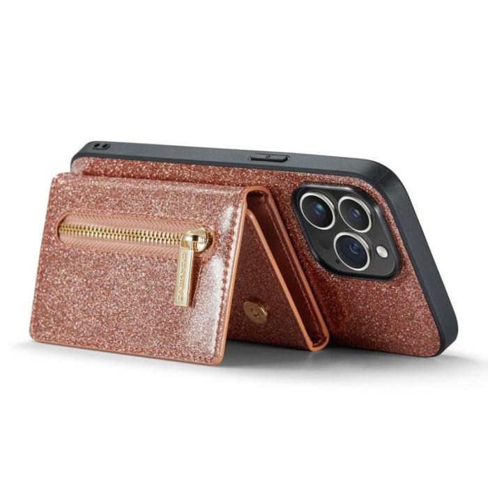 DG.MING - DG.MING M3 Series Mobilskal till iPhone 13 Pro 2-i-1 Glittrig Roséguld
