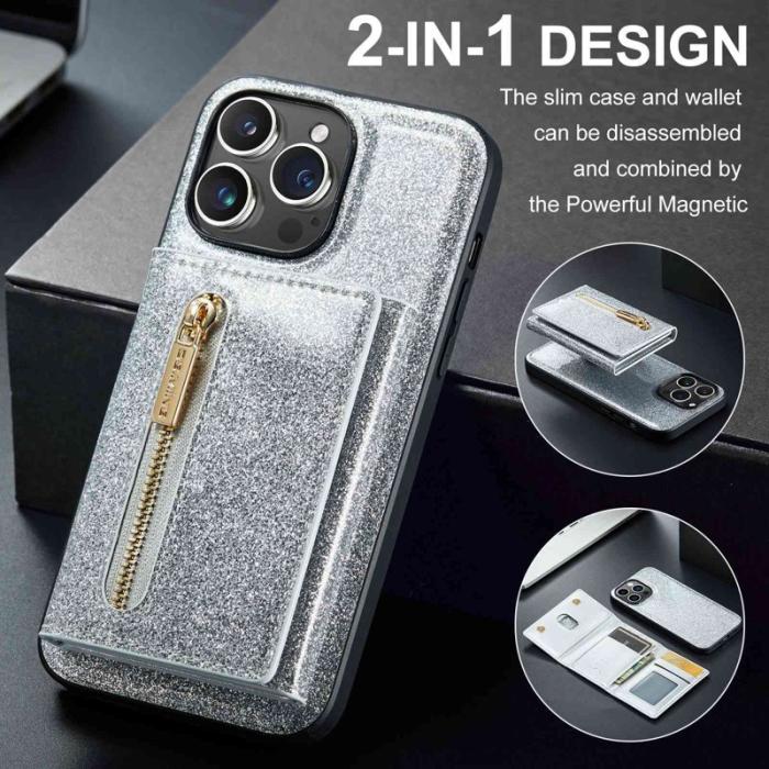 DG.MING - DG.MING M3 Series Mobilskal till iPhone 13 Pro 2-i-1 Silver