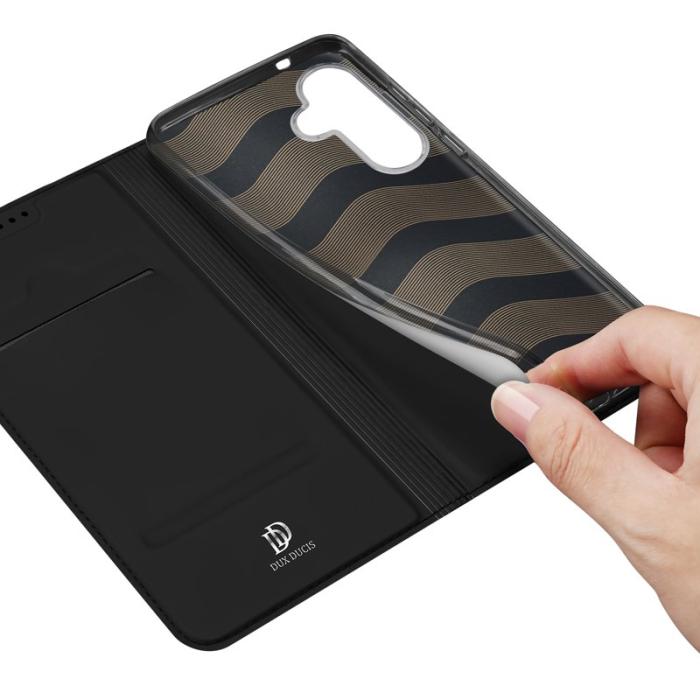 Dux Ducis - DUX DUCIS Skin Pro Series Samsung Galaxy S25 Fodral KonstLäder - Svart
