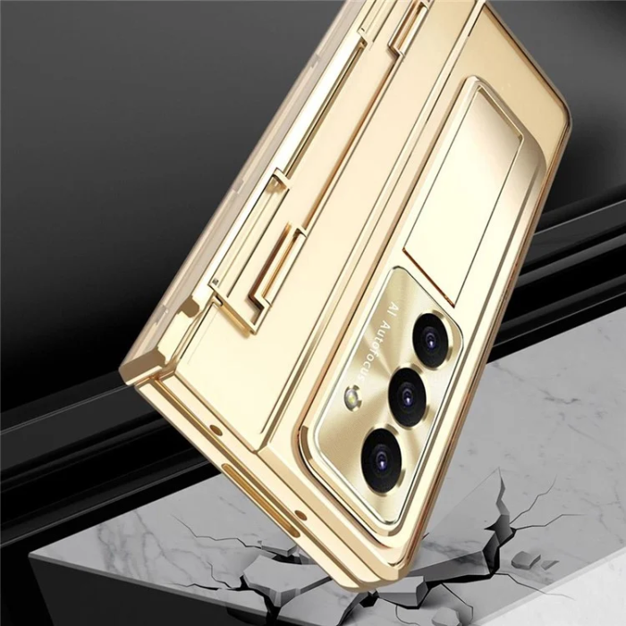 A-One Brand - Galaxy Z Fold 7 Mobilskal med Skärmskydd och Stylus - Silver