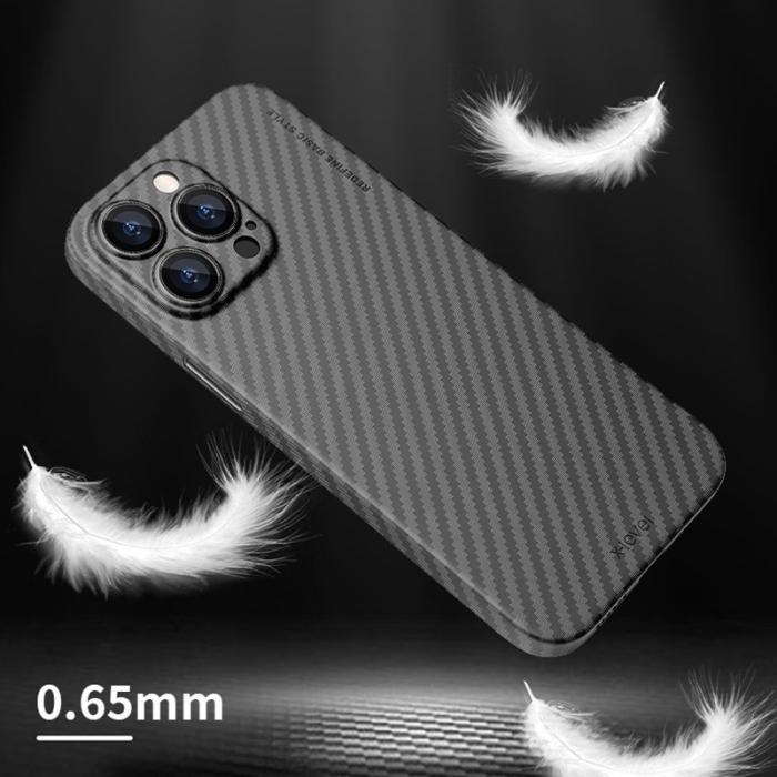 X-Level - X-LEVEL Mobilskal till iPhone 13 Pro Max Kolfiber Textur Svart