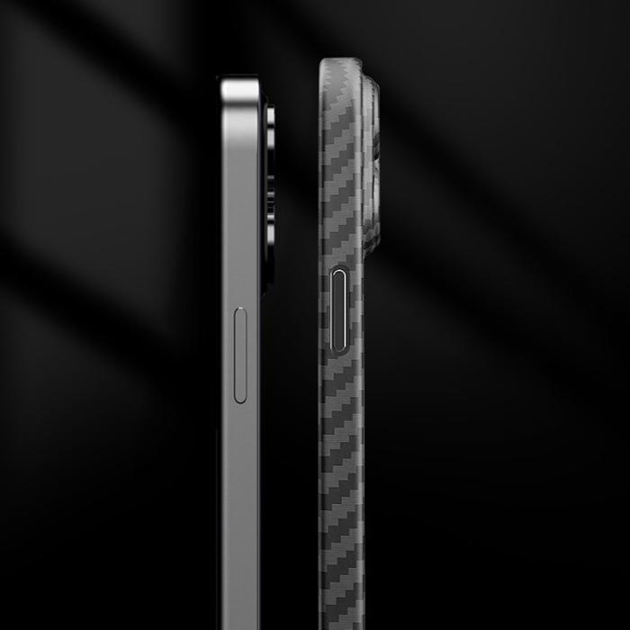 X-Level - X-LEVEL Mobilskal till iPhone 13 Pro Max Kolfiber Textur Svart