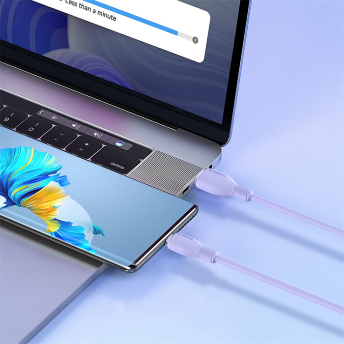 BASEUS - Baseus USB-A - USB-C kabel 100W 2m Pudding - Lila