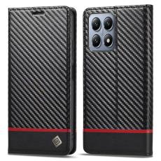 LC.imeeke - LC.IMEEKE Xiaomi 14T Pl&aring;nboksfodral Carbon Fiber - Horisontell Rand - Svart