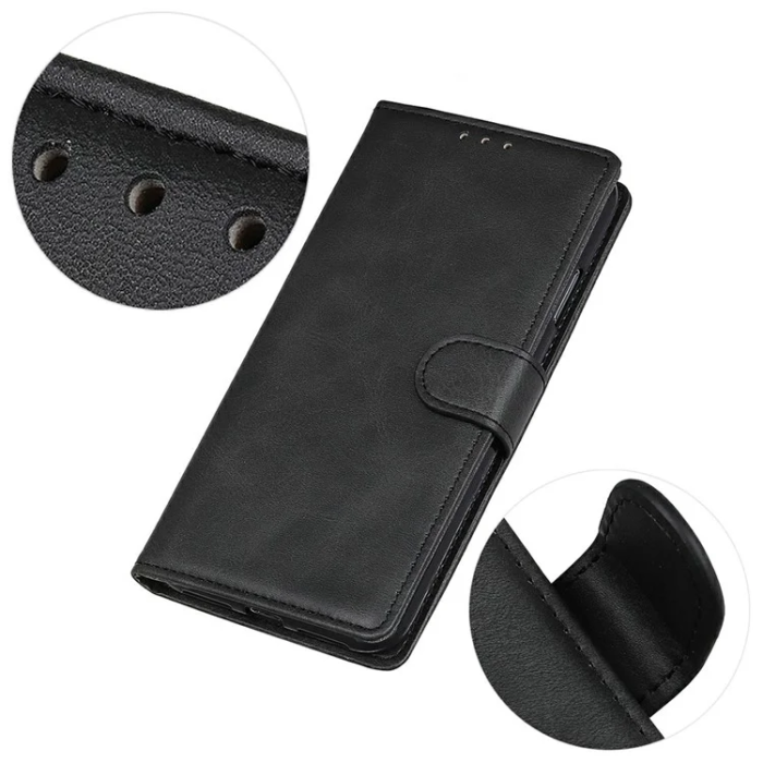 A-One Brand - Sony Xperia 1 VII Plånboksfodral Cowhide Läder - Svart